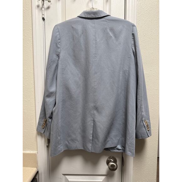 Madewell Oversized Linen Larsen Classic Minimalist Blazer in Drapeweave Size XL - Picture 5 of 9